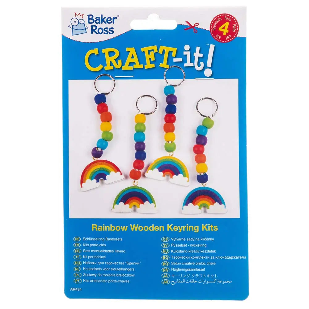 Rainbow Wooden Keyring & Bag Dangler Kits