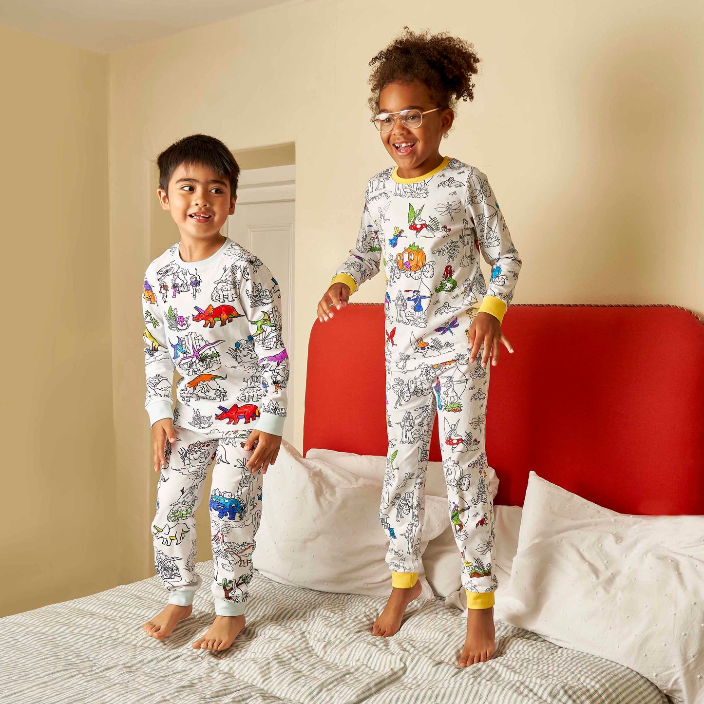 Custom DIY Coloring Pajamas for Girls (Ages 3–8)