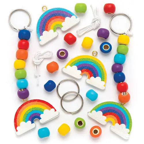 Rainbow Wooden Keyring & Bag Dangler Kits