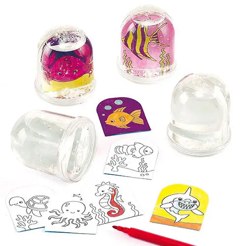 Sealife Colour-in Snow Globes