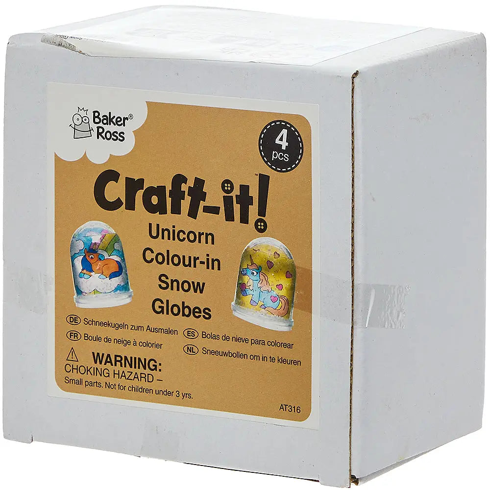 Unicorn Colour-in Snow Globe Kits