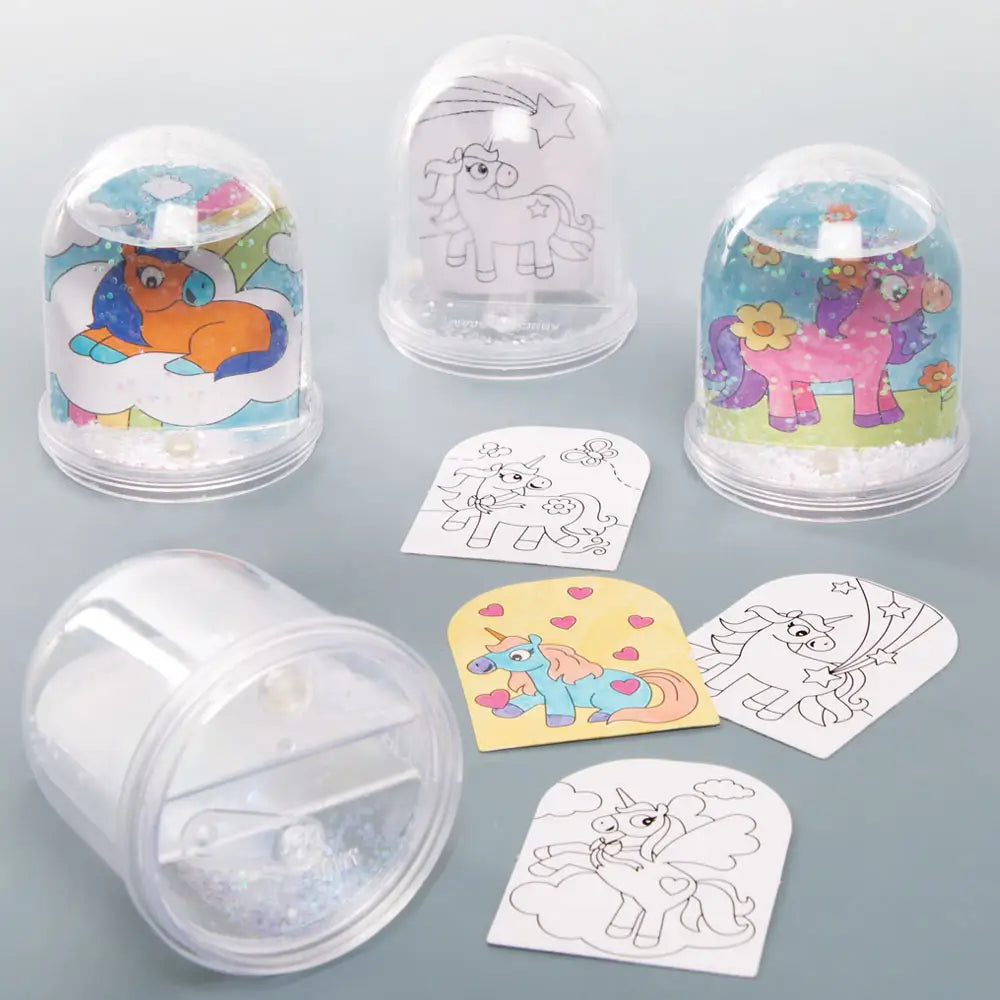 Unicorn Colour-in Snow Globe Kits