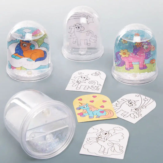 Unicorn Colour-in Snow Globe Kits